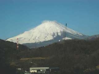 真正面の富士山